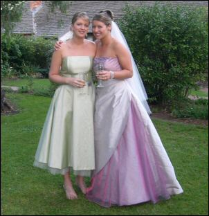purple wedding gown